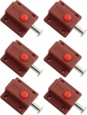 6 Pcs Automātiskā atsperu slīdēšana PVC durvju slēdzis, Brūns