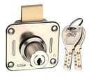 Chitra Zinc CBO-01 Multipurpose Cupboard Lock with 2 Brass 14 Pin Ultra Keys (25 MM, Satin Silver)