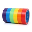 Krāsaina Duct Lenta 6 Rolls, 1 x 10 yd, Varavīksnes Lenta DIY Drafts