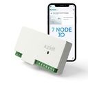AZIOT 7 Node IO 1 Way Smart Toggle Switch,6 Normālas slodzes + 1 x 16A Smaga slodze,WiFi + Bluetooth,Dual Power Input (Inverter & Raw),Timer Funkcija,Voice Control ar Alexa &,Ražots Indijā
