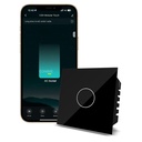 CONBRE SW1 Wi-Fi Smart Modular Touch Slēdzis Mājas automatizācijai, Enerģijas Monitorings, Tālvadība - Piemērots gizeram, AC un citām ierīcēm līdz 24A un 500W -Savietojams ar Alexa & Siri (Melns)