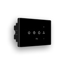 IOTICS Smart Wifi Board: 3 x Lights Switch un 1 x Fan switch Module. Pirkstu pieskāriens, tālvadības, App Control. Balss caur Home/Alexa. Mājas automatizācijas risinājums (melns)