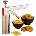 Nerūsējošā tērauda Murukku Maker Machine Idiyappam Maker Chakli Maker Machine Steel Sev Maker Machine for Home Nūdeles Maker Namkeen Maker Mašīnpapīrs (1. iepakojums)