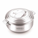 WARMEO Linea Premium Nerūsējošā tērauda nerūsējošās kausējamās kastes, viegli nēsājamas pēc karstās kastes virtuvei, viegli uzglabājams, sudraba, 2000ml