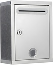 Breewell Nerūsējošā tērauda Letterbox Ieteikumu kaste Hanging Wall Ballot Kaste ar Lock Vēstules kaste Sudraba Krāsa
