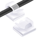 RYCHUI Iepakojums ar 60 caurspīdīgiem kabeļu turētājiem, ārtelpu kabeļu klipiem, kabeļu vadības organizators, pašpietiekams, U-veida, 5mm Max Cable Diametrs