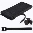 Hian Reusable Cable Ties, Āķis un Loop Cord Straps, 6 Inch, Black, Regulējams atkārtoti izmantojams Wire organizatori Cable Management, PC, TV, Desk, Home and Office, Pack of 60