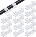 Pašlīmējoša caurspīdīgu kabeļu klipi – Heavy-Duty Wire Holders (40 PCS) TV, PC, klēpjdatoru un Ethernet kabeļu vadība Pašlīmējoša caurspīdīgu kabeļu klipi 40PCS Wire Holder Stic