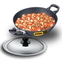 Hawkins Futura 2.5 Litre Deep Fry Pan, Non Stick Kadai ar Nerūsējošā tērauda gultni, Round Bottom Kadhai, Black (NK25S)