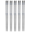 INKULATŪRA 5 Pāri Atkārtoti lietojamie metāla Nerūsējošā tērauda kāpšļi Trauku mazgājamā mašīna Safe Lightweight Easy use Metal Chop Stick Utensils