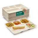 Eko Dvēsele 5 Iecirknis Bagasse Ēdienreizes taka 11 Inch - Iepakojums ar 50 * Vienreizlietojamām plāksnēm Liels Izmērs 