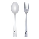 SNOKE® Nerūsējošā tērauda karotes un dakšu komplekti lietošanai mājās un virtuvē, virtuves komplekti, vakariņu karotes un dakšiņas (set of 2), sudraba krāsas