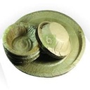 Vrindavan Shopi Leaf Bioloģiski noārdāms Apaļo plākšņu kombinācija ar Bowl 10.25" Plāksnes gab.