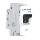 Anchor by Panasonic UNO Mini Modular 16 Amp Single Pole C Curve MCB | ISI Marked Single Pole 16A Miniature Circuit Breaker (98071)