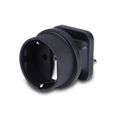 MX 3 Pin Indijas Plug uz Eiropu Schuko Socket Adapter 15A, Heavy Duty Power Plug Converter, Savietojams ar Indijas 3 Pin Plug uz EU Schuko Socket, Compact Travel & Home Use Adapter