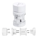 HUMBLE Universal Travel Adapter - starptautisks daudzfunkcionāls un vienots risinājums ASV, AUS, Lielbritānijā, ES, NZ, Eiropā, Ziemeļamerikā/Dienvidamerikā un 150+ valstīs (Baltā)