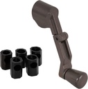 Prime-Line H 3960 Casement Folding Crank Handle, 2-3/4 In. Width, Die Cast Zinc, Bronze Finish (Single Pack)
