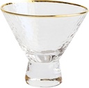 Elegant Gold-rimmed Crystal Glass Cup Versatile Ice Cream Mousse and Breakfast Holder for Desserts Salads and Cocktails Parties and Special Occasions