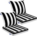 Deep Seat Cushion Set 24 x 24 inches Outdoor Patio Seat and Back Cushion Chair Cushions for Outdoor Furniture Water Repellent Set (2 Sets))