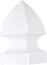 PVC Fence Post Gothic Style Decking Post Caps for 5" x 5" Vinyl Fence Post - White (5" x 5")