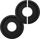 Semetall 2Pcs Black Ceiling Medallion 10 inches,Lighting PU Ceiling Medallion for Light Fixtures,Ceiling Fans,Chandeliers
