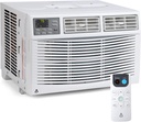 8,000 BTU Window Air Conditioner with Remote Control - Cools Up to 350 Sq. Ft, 3 Fan Speeds, Auto-Restart, Water Self Evaporation, Sleep Mode, 24-Hours Timer, WIFI, APP