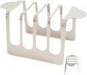 ABOOFAN Stainless Steel Bread Holder 4 Slot Toast Rack for Kitchen Countertop Air Fryer Compatible Cooling Rack and Sandwich Stand Non-Stick Bread Storage Organizer