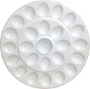 Casafina Ceramic Stoneware 13'' Egg Platter - Cook & Host Collection, White | Microwave, Dishwasher, Oven & Freezer Safe Dinnerware | Food Safe Glazing | Restaurant Quality Serveware