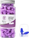LYSIAN Ultra Soft Foam Earplugs Sleep - 38dB SNR Noise Cancelling Ear Plugs for Sleeping, Shooting, Snoring, Work Loud Sound Reduction- 60 Pairs Valued Pack,Purple