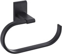 Cabilock 1pc Wall Mounted Towel Rack Easy Installation No Drilling Towel Holder for Bathroom Durable Black Suitable for Home School and Hotel