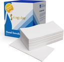 AMERICAN HOMESTEAD Disposable Hand Towels for Bathroom - White Linen-Like Guest Napkins - Ideal Paper Dinner Napkins or Bathroom Towels for Guests - 200 Count - Smooth - 15.5" x 12"