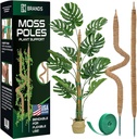 2 Pack 28'' Bendable Moss Pole Monstera Plant Support for Climbing Indoor Plants - Stakes for Potted Climbers - Tall Sticks Indoor Trellis for Houseplants - Accessories for Monstera Pot
