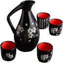 Japanese Style Ceramic Sake Sets Wine Cups Crafts for Japanese Cuisine, A