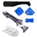 3 in 1 Silikona kausēšanas rīki (Nerūsējošā tērauda galva), Slēdzenes apdares rīks Grout Scraper, Atkārtoti izmantot un aizstāt 5 Silikona Pads, Great Tools virtuves vannas istabas logs, Sink Lower