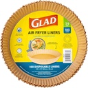 Glad Air Fryer Liners with Walls, Nonstick and Heat Resistant, Food Grade Material, Suitable for Round Air Fryers, Air Fryer Accessories, 7.9" - 100 Count