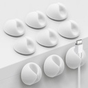 Cable Clips, Cord Holder, Adhesive Cord Clips, Wire Holder for Cable Management, Phone Charger, Desk, Wall, Nightstand and Office, White 9 PCS