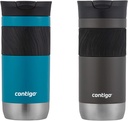 Contigo Byron 2.0 Stainless Steel Travel Mug with SNAPSEAL Lid 16oz. 2 Pack Sake/Juniper
