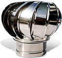 MBROS 304 Stainless Steel Rotating Chimney Cowl Powered by Wind Weatherproof Roof Vents Roof Turbine Ventilator Strong and Durable Fireplace Chimney Caps Ventilation Fans (100mm/3.9in)