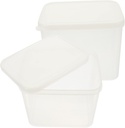 Veemoon 2pcs Airtight Crisper Box Storage Containers for Bread Fruits Snacks Leakproof Fridge Organizer