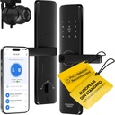 WiFi Smart Door Lock with Camera - European DIN Standard (Not U.S ANSI Compatible) – Keyless Mortise Lock Set with Fingerprint, Keypad, RFID & App – Pro Installation