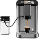 Coffee Machine, Espresso Machine with Milk Frother, Built-In Grinder, Auto-Cleaning, One-Touch Operation, 1.5l Water Tank, Fully Automatic Espresso Maker for Latte, Cappuccino, Macchiato, 1350W