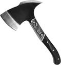 Black Chopping Axe, Full Tang Wooden Handle Wood Splitting and Cutting, Camping Outdoor Hatchet with Sheath, Retro Design for Bushcraft Axes