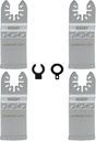 XXGO 4 Pcs Oscillating Multi Tool Diamond Blades for Grout Removal Oscillating Tool Flush Cutting Tile Masonry Diamond Blades Compatible with Bosch Dremel Fein Makita Milwaukee Ridgid Ryobi XG3304D
