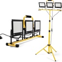 30000 Lumen Work Lights with Stand, 3 Adjustable Head LED Work Light, with Adjustable and Foldable Tripod Stand, Waterproof Lamp with 6500 Kelvin Color Temperature