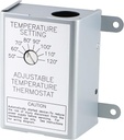 Criditpid 58033 Single Speed Adjustable Thermostat for Lomanco F0510B2944, F0510B2497, 35407, Broan 97009317 Power Vent Attic Fan Motor.