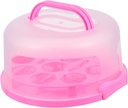 1Pc Portable Cake Box with Handle Material Sealing Buckle for Secure Storage for Baking and Food Transport Reusable Cake Container