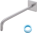 16 Inch Shower Head Extension Arm Wall Mounted Rainfall Extend Pipe Tube Stainless Steel Bathroom Accessories Brushed Nickel,SW-91018-16BN-SQ.
