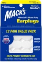 Mack's Pillow Soft Silicone Earplugs, 12 Pair – The Original Moldable Silicone Putty Ear Plugs for Sleeping, Snoring, Swimming, Travel, Concerts and Studying | Made in USA