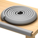 Premium 12ft Edge Protector for Baby, Odorless & Waterproof Edge Protector with 3M Adhesive Tape, Non-Toxic to Baby Proof Corners and Edges, Wall Corner Protector & Desk Edge Cushion Gray