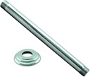 Westbrass 1/2" IPS x 6" Ceiling Mounted Shower Arm with Flange, Polished Chrome, D3606A-26